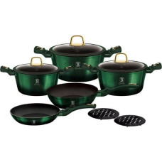 Berlinger Haus Zestaw garnków METALLIC EMERALD BH-6065