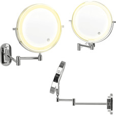 Humanas Lusterko kosmetyczne Humanas HUMANAS HS-BM01 Lusterko do makijażu z podświetleniem LED srebrne