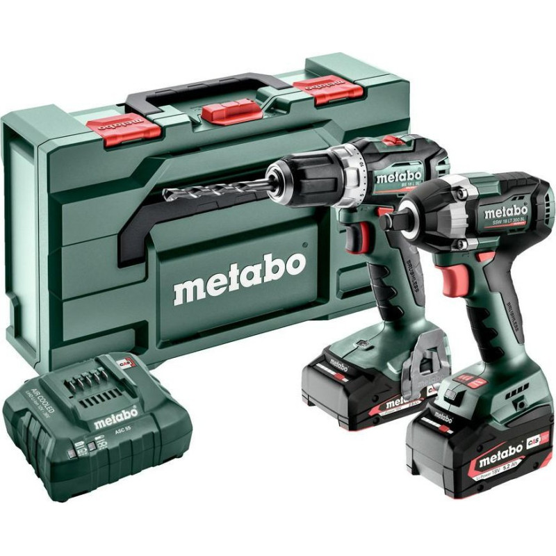 Metabo Zestaw elektronarzędzi Metabo METABO.ZESTAW COMBO 18V 2.9.2 (BS 18 L BL + SSW 300) 1x5,2Ah 1x2,0Ah METABOX