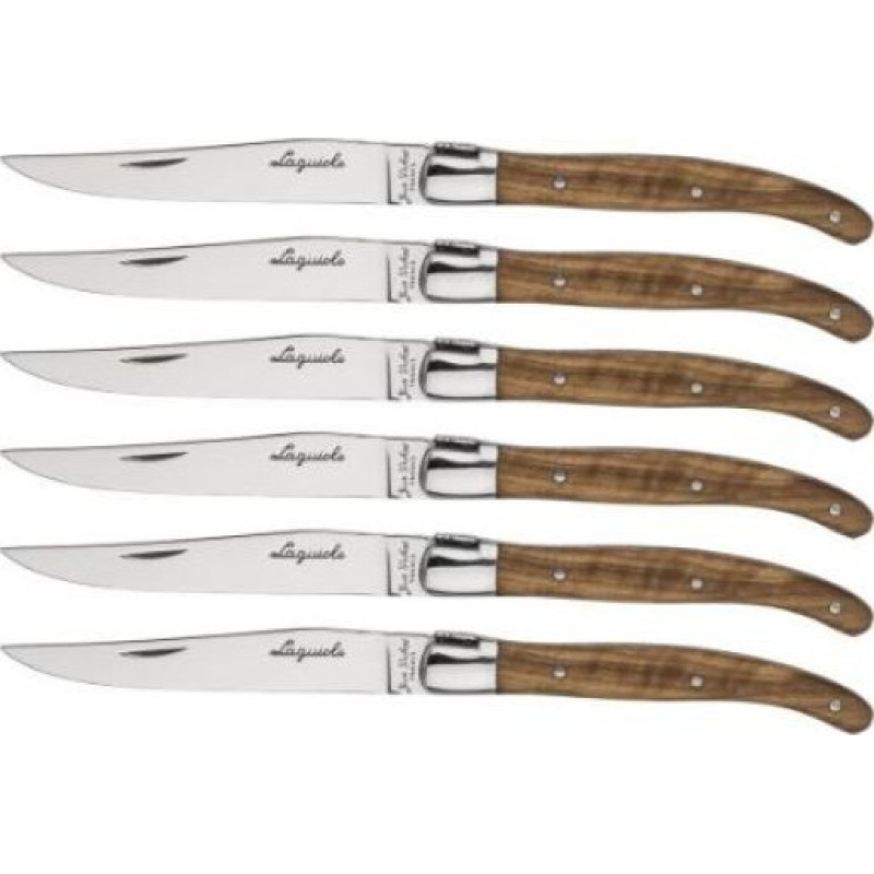 Laguiole Tradition Jean Dubost Laguiole 6 pcs. Knife Set, Olive Wood