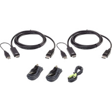 Aten Przełącznik Aten ATEN 2L-7D02UHDPX5 kabel KVM Czarny 1,8 m