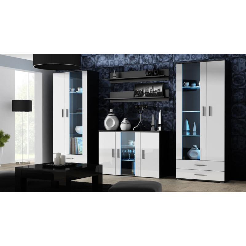 Cama Meble Cama sideboard 120 cm SOHO S7 black/white gloss