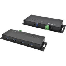 Exsys EXSYS EX-1183HMVS-2 4 portowy metalowy HUB USB 3.2 Gen1 z ochroną przeciwprzepięciową ESD 15KV