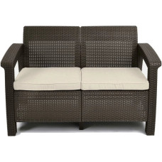 Vidaxl Garden sofa two-seater Corfu Love Seat brown 8711245158259