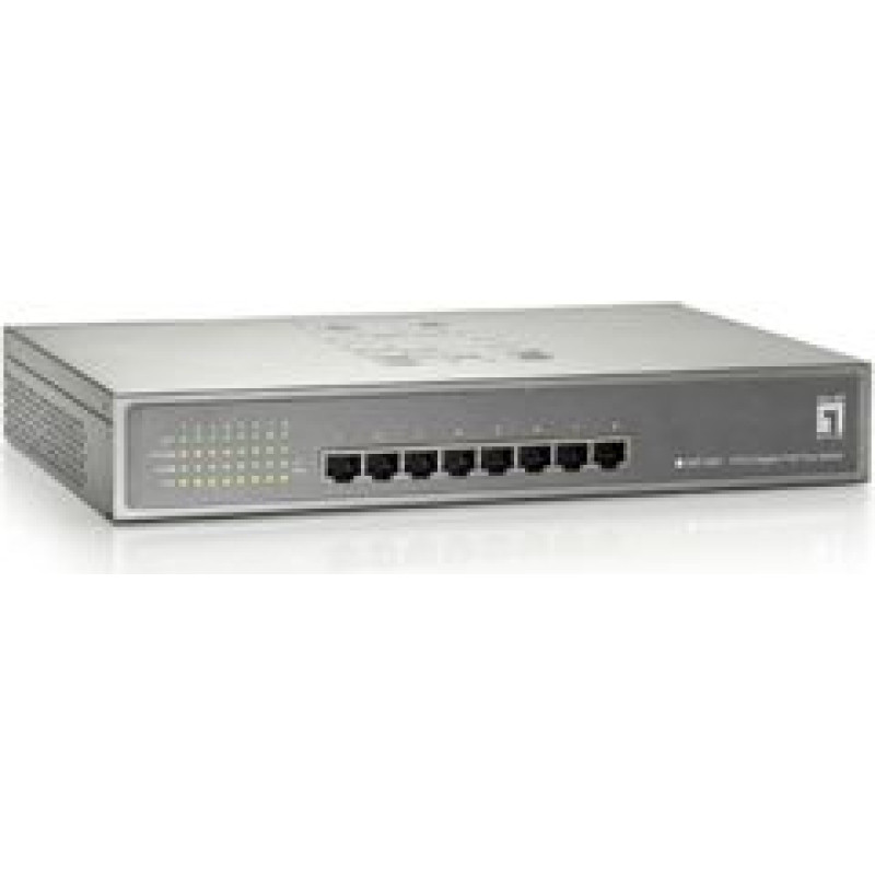 Levelone Switch LevelOne GEP-0821, 8x 10/100, PoE+