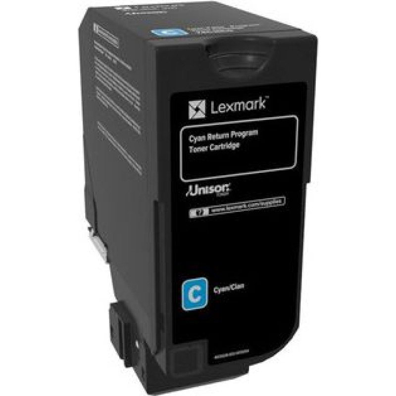 Lexmark Toner Lexmark 74C20C0 Cyan Oryginał  (74C20C0)