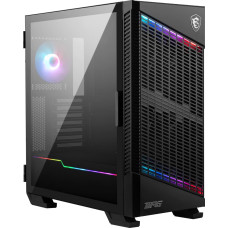 MSI MPG VELOX 100P AIRFLOW Mid Tower Gaming Computer Case 'Black, 3x 120mm Fan + 1x 120mm ARGB Fan, ARGB light strip, USB Type-C, 1x Tempered Glass, Center, E-ATX, ATX, mATX, mini-ITX'