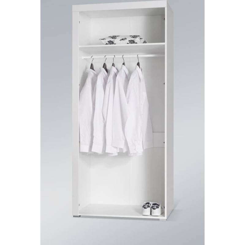 Cama Meble Cama wardrobe SAMBA white/white gloss