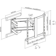 Inline InLine® Premium Aluminium Wall Mount, for Flat TV (37-80