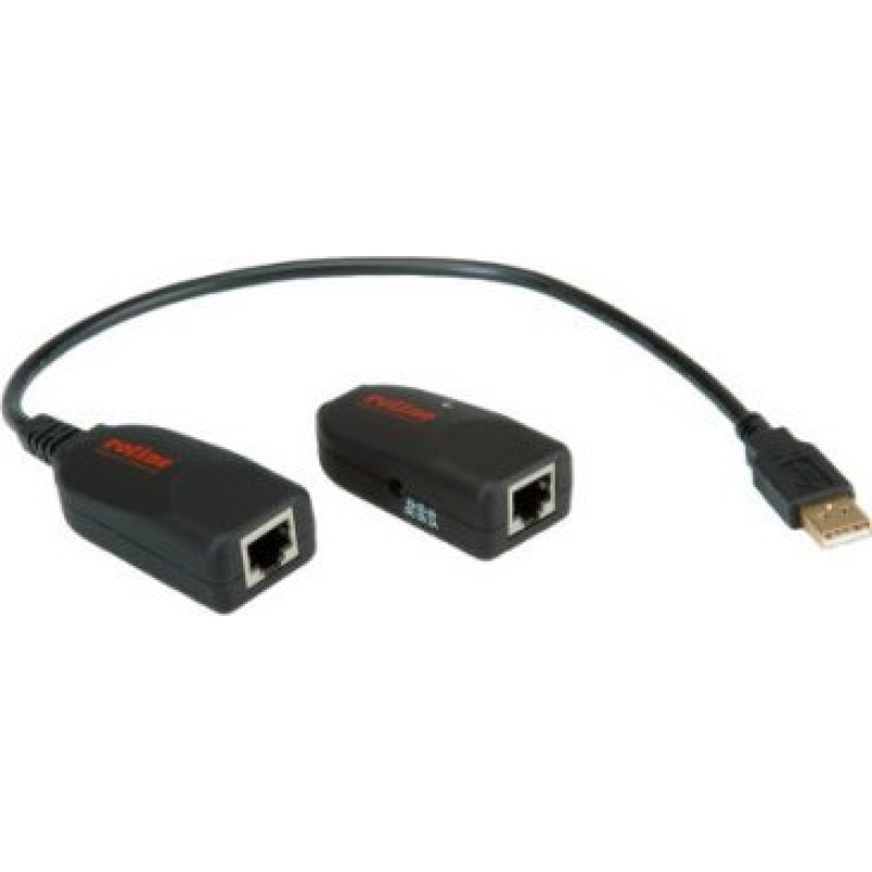 Roline Adapter USB Roline Przedłużacz ROLINE USB 2.0 przez RJ45, maks. 50m