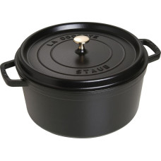 Staub Garnek STAUB żeliwny okrągły 12 ltr czarny
