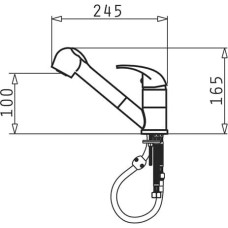 Pyramis Fido Karbon kitchen mixer 090 921 938