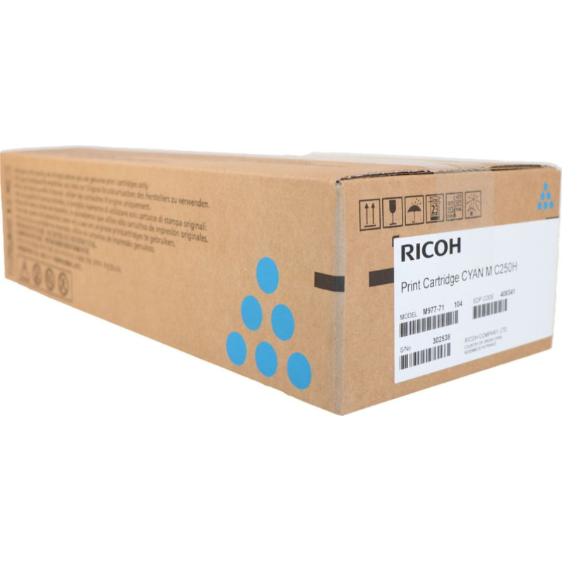 Ricoh Toner Ricoh 408341 Cyan Oryginał  (037084)